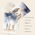 KERAXL Jesus Canvas Wall Art Christian Religious Decor 8x12in Set of 3 by Deal US