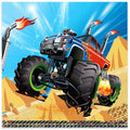 OXYLIPO Monster Truck Dessert Napkins 40pcs 13x13in 3-Ply Paper Party by Deal US
