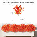 Ivydale Fall Flowers Artificial Mums 12 Bundles UV Resistant Fall-Orange by Deal US