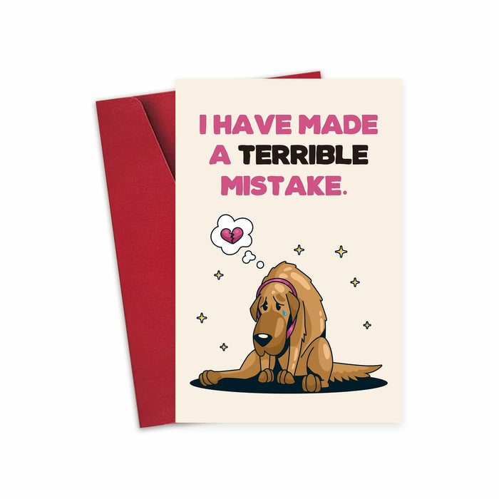 Detuca I'm Sorry Greeting Card Funny Apology Card for Her Him by Deal US