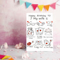 Detuca Birthday Card for Wife Fiancée Girlfriend Romantic Cute DTK-28 by Deal US