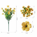 florisso Artificial Fall Mums Outdoor Decoration Orange Yellow 12 Bundles by Deal US
