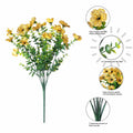 florisso Artificial Fall Mums Outdoor Decoration Orange Yellow 12 Bundles by Deal US