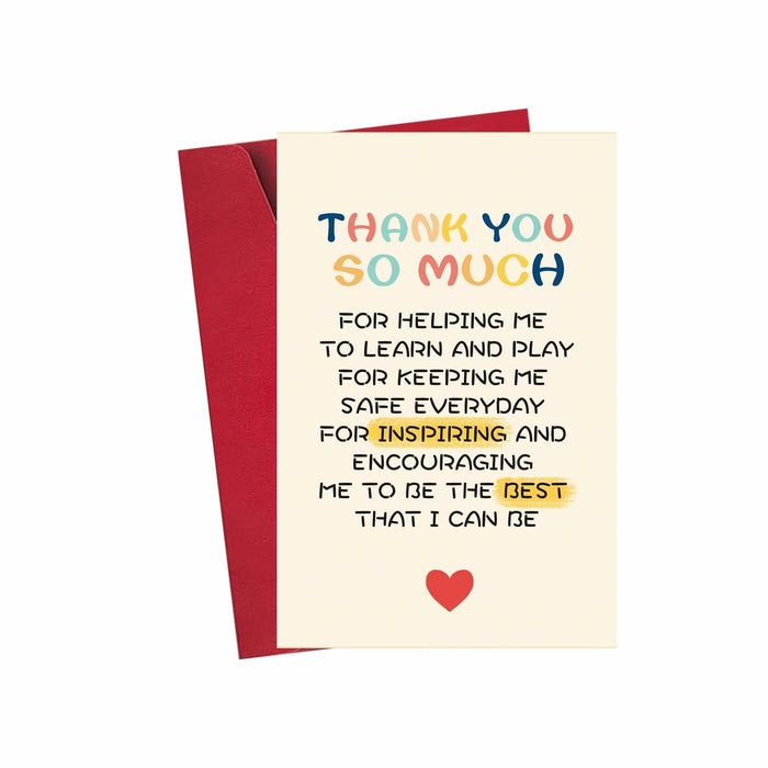Detuca Best Teacher Thank You Card Gift from Students Funny Appreciation by Deal US