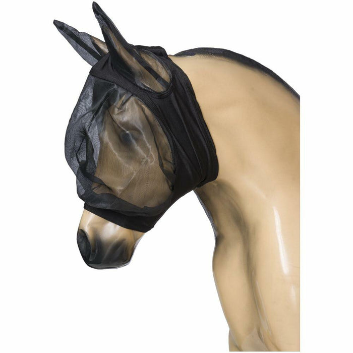Tough 1 Fly Mask with Ears, Black, Miniature Size by Deal US