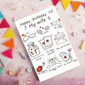 Detuca Birthday Card for Wife Fiancée Girlfriend Romantic Cute DTK-28 by Deal US