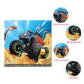 OXYLIPO Monster Truck Dessert Napkins 40pcs 13x13in 3-Ply Paper Party by Deal US