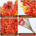Ivydale Fall Flowers Artificial Mums 12 Bundles UV Resistant Fall-Orange by Deal US