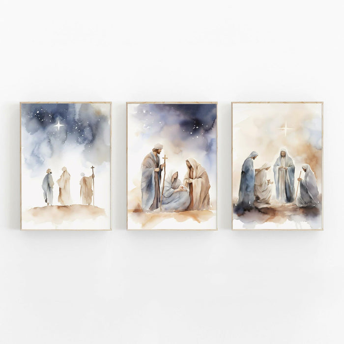 KERAXL Jesus Canvas Wall Art Christian Religious Decor 8x12in Set of 3 by Deal US