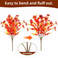 Ivydale Fall Flowers Artificial Mums 12 Bundles UV Resistant Fall-Orange by Deal US