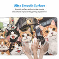 Gipvuqa Japanese Cats XL Gaming Desk Pad 31.5x11.8 Inch Large Mouse Mat by Deal US