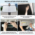 COFSODI Car Windshield Sunshade Double Thickened UV Protection Black by Deal US