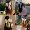SCORYULE Bow Hair Clips 5PCS Multicolor Tulle Ribbon with Long Tails Girls Women by Deal US