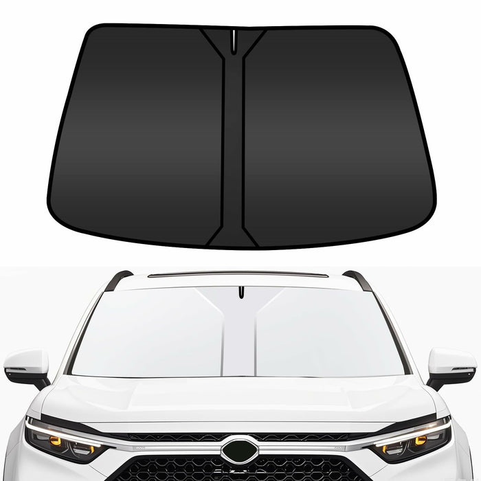COFSODI Car Windshield Sunshade Double Thickened UV Protection Black by Deal US