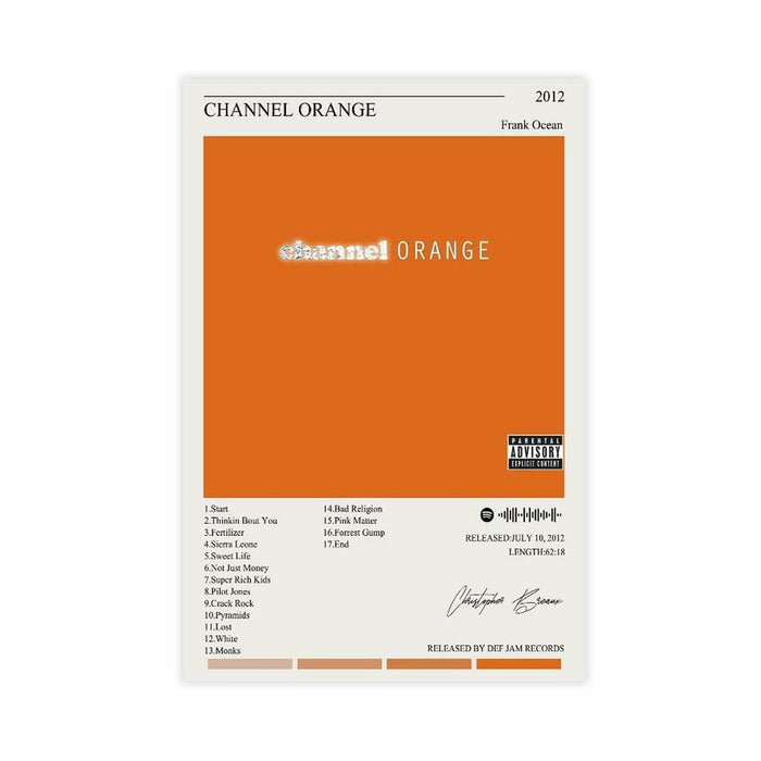 Nomzie Frank Ocean Channel Orange Album Cover Poster 12x18 inches by Deal US