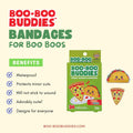 Boo Boo Buddies Kids Adhesive Bandages Pizza Taco 24 Count Sterile by Deal US