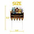 YISHIDA FNAF Happy Birthday Pizza Cake Topper Decoration 1 Count Paper by Deal US