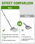 YQDHYLYH Metal Chicken Poop Scooper Heavy Duty Silver Large Coop Tool by Deal US