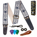 JIPIS Guitar Strap GS-89 with Head Strap 2 Buckles and 3 Picks Set by Deal US