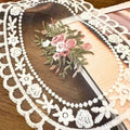 GlimVilo 2 Pack White Cotton Lace Doilies Place Mats Small2 Machine Wash by Deal US