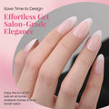 Stbisen Pink French Tip Press On Nails Almond Short Glossy Gel 30Pcs by Deal US
