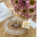 GlimVilo 2 Pack White Cotton Lace Doilies Place Mats Small2 Machine Wash by Deal US