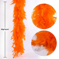 THARAHT Orange Chandelle Turkey Feather Boa 2 Yards 40g DIY Craft Party by Deal US