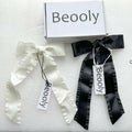 Beooly Hair Bows 2PCS Metal Hair Clips Beige Black Large Barrettes by Deal US