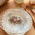 GlimVilo 2 Pack White Cotton Lace Doilies Place Mats Small2 Machine Wash by Deal US