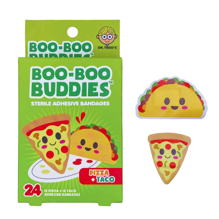 Boo Boo Buddies Kids Adhesive Bandages Pizza Taco 24 Count Sterile by Deal US