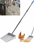 YQDHYLYH Metal Chicken Poop Scooper Heavy Duty Silver Large Coop Tool by Deal US