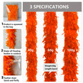 THARAHT Orange Chandelle Turkey Feather Boa 2 Yards 40g DIY Craft Party by Deal US