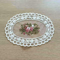 GlimVilo 2 Pack White Cotton Lace Doilies Place Mats Small2 Machine Wash by Deal US