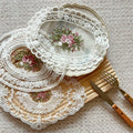 GlimVilo 2 Pack White Cotton Lace Doilies Place Mats Small2 Machine Wash by Deal US