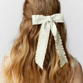 Beooly Hair Bows 2PCS Metal Hair Clips Beige Black Large Barrettes by Deal US