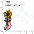 EMBRO BOF Sunflower Iron On Patch 3.5in Colorful Embroidered Flower by Deal US