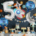 HXOUSE 6Pcs Extra Large Space Balloon Set Rocket Moon Planet 40" No.5 by Deal US