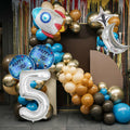 HXOUSE 6Pcs Extra Large Space Balloon Set Rocket Moon Planet 40" No.5 by Deal US