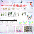 CraftyDream Artificial Flower Heads with Greenery Stems Pink Medium to Large by Deal US