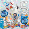 HXOUSE 6Pcs Extra Large Space Balloon Set Rocket Moon Planet 40" No.5 by Deal US