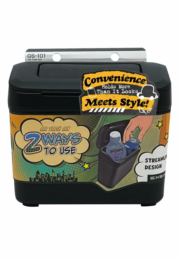 EXEA Car Trash Can Two-Way Open Door Pocket Easy Disposal GS-101 Japan by Deal US