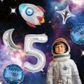 HXOUSE 6Pcs Extra Large Space Balloon Set Rocket Moon Planet 40" No.5 by Deal US