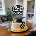 Yotawebery Class of 2025 Cake Topper Graduation Party Decor Black Glitter by Deal US