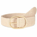 WOWOGO Women Straw Woven Rattan Stretch Belt Boho Beige Waist up to 33" Size by Deal US