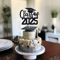 Yotawebery Class of 2025 Cake Topper Graduation Party Decor Black Glitter by Deal US