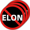 Anti Elon Bumper Stickers 3 Pack 4x4 Waterproof Vinyl Decal for Car Laptop by Deal US