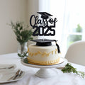 Yotawebery Class of 2025 Cake Topper Graduation Party Decor Black Glitter by Deal US