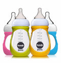 Joovy Boob Silicone Sleeve Blue Fits 5 Ounce Glass Baby Bottle by Deal US