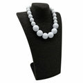 JHWZAIY White Acrylic Beaded Necklace Chunky Statement 02 Set by Deal US