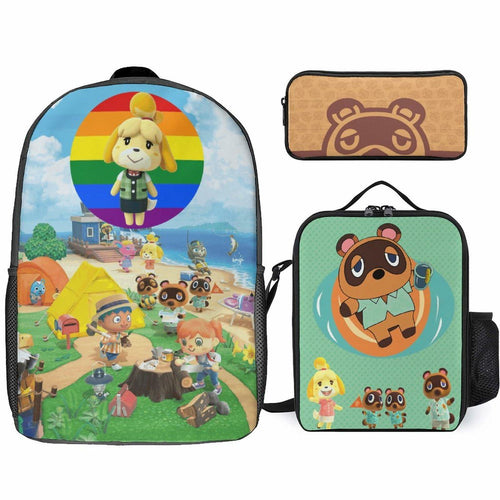 BAHELS 3PC Backpack Insulated Lunch Bag Pencil Case Youth Teens Wednes-1 by Deal US